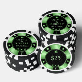 Schwarz-Grün-Poker-Chips Pokerchips (Stapel)
