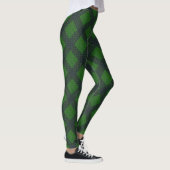 Schwarz-Grün-Quadrate oder karierter Stil Leggings (Rechts)