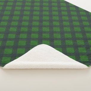 Schwarz-Grün-Quadrate oder karierter Stil Sherpadecke