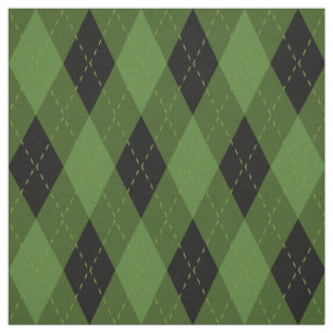 Schwarz-Grün-Raute-Muster Stoff
