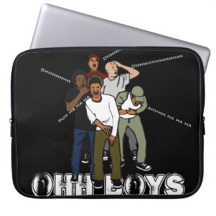 Schwarz grün rot OHH BOYS knacken Lachen Laptopschutzhülle