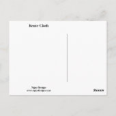 Schwarz, Grün, Rot und Gelb Kente Tuch Postkarte (Rückseite)