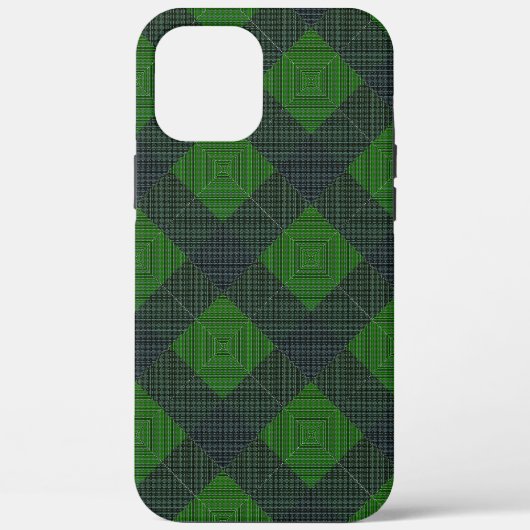 Schwarz-Grün-Schrägstellen oder Schachstil Case-Mate iPhone Hülle (Rückseite)