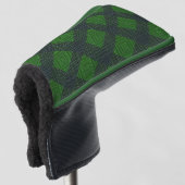 Schwarz-Grün-Schrägstellen oder Schachstil Golf Headcover (3/4 Vorderseite)