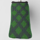 Schwarz-Grün-Schrägstellen oder Schachstil Golf Headcover (Rotieren 90)