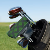 Schwarz-Grün-Schrägstellen oder Schachstil Golf Headcover (In Situ)