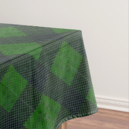 Schwarz-Grün-Schrägstellen oder Schachstil Tischdecke