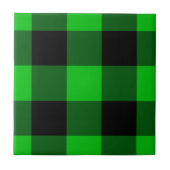 Schwarz/Grün überprüft - Fliese (Vorderseite)