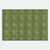 Schwarz-Grün-Umschlagpapier Set 3 Geschenkpapier Set (Vorderseite 3)