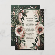 Schwarz-Grün- und Blütenrosa-Blütenhochzeit