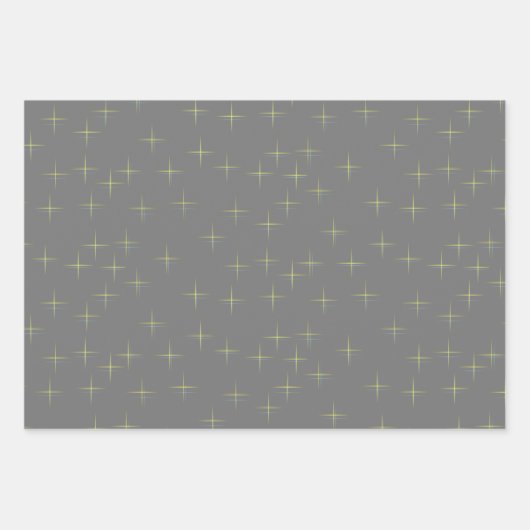 Schwarz-Grün und Grau-Muster Geschenkpapier Set (Vorderseite 3)