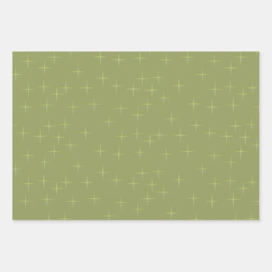 Schwarz-Grün und Grau-Muster Geschenkpapier Set (Vorderseite 2)