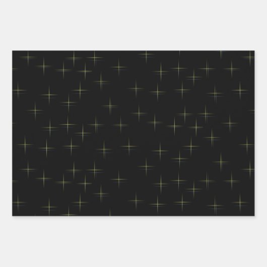 Schwarz-Grün und Grau-Muster Geschenkpapier Set (Vorderseite)