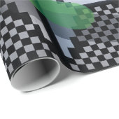 Schwarz, Grün und Schwarz Geschenkpapier (Rolleneckpunkt)