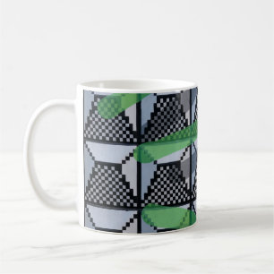 Schwarz, Grün und Schwarz Kaffeetasse