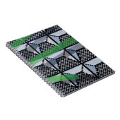 Schwarz, Grün und Schwarz Notizblock (Rechte Seite)