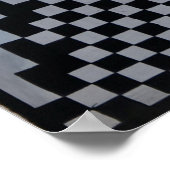 Schwarz, Grün und Schwarz Poster (Ecke)