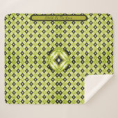 Schwarz, Grün und Weiß-Diamant-Muster Sherpadecke (Vorderseite (Horizontal))