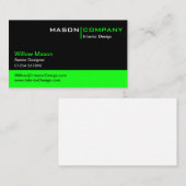 Schwarz-Grün-Unternehmenskarte Visitenkarte (Vorne/Hinten)