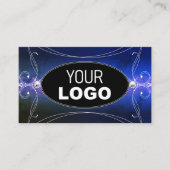 Schwarz-Grün-Verziert-SparkDiamanten mit Logo Visitenkarte (Vorderseite)