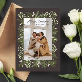 Schwarz-Grün Weihnachts-Fotokarte Einladung