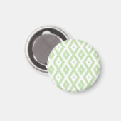 Schwarz-Grün-Weiß-Diamantmuster Magnet (Vorderseite/Rückseite)