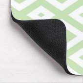 Schwarz-Grün-Weiß-Diamantmuster Mousepad (Ecke)