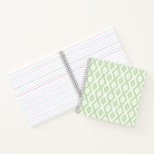 Schwarz-Grün-Weiß-Diamantmuster Notizblock (Innenseite)