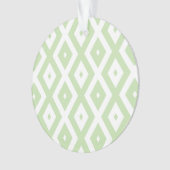 Schwarz-Grün-Weiß-Diamantmuster Ornament (Vorderseite)