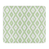 Schwarz-Grün-Weiß-Diamantmuster Schneidebrett (Vorderseite)