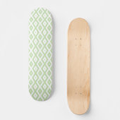 Schwarz-Grün-Weiß-Diamantmuster Skateboard (Vorderseite)