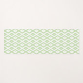 Schwarz-Grün-Weiß-Diamantmuster Yogamatte (Vorderseite (Horizontal))