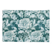 Schwarz/Grün, Wiederholung der Rose Kissenbezug (Rückseite)