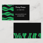 Schwarz-Grün-Zebra Visitenkarte (Vorne/Hinten)