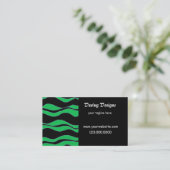 Schwarz-Grün-Zebra Visitenkarte (Stehend Vorderseite)