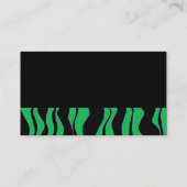 Schwarz-Grün-Zebra Visitenkarte (Rückseite)