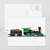 Schwarz-Grün-Zug Postkarte (Vorne/Hinten)