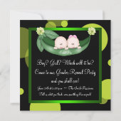 Schwarz-grüne Erbsen in einem Pod-Geschlecht offen Einladung (Rückseite)