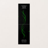 Schwarz Grüne Krümmer Elegant Moderne Visitenkarten (Außenseite Aufgefaltet)
