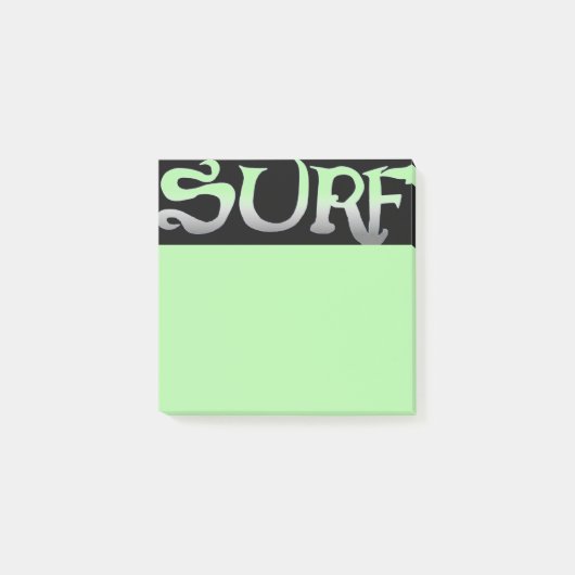 Schwarz-grüne Notenpolster Post-it Klebezettel (Vorderseite)