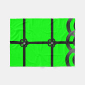 schwarz-grüne Vliesdecke Fleecedecke (Vorderseite (Horizontal))