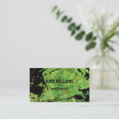 Schwarz-grüne Wasserfarbe, Gold Visitenkarte (Stehend Vorderseite)
