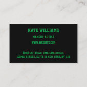 Schwarz-grüne Wasserfarbe, Gold Visitenkarte (Rückseite)