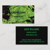 Schwarz-grüne Wasserfarbe, Gold Visitenkarte (Vorne/Hinten)