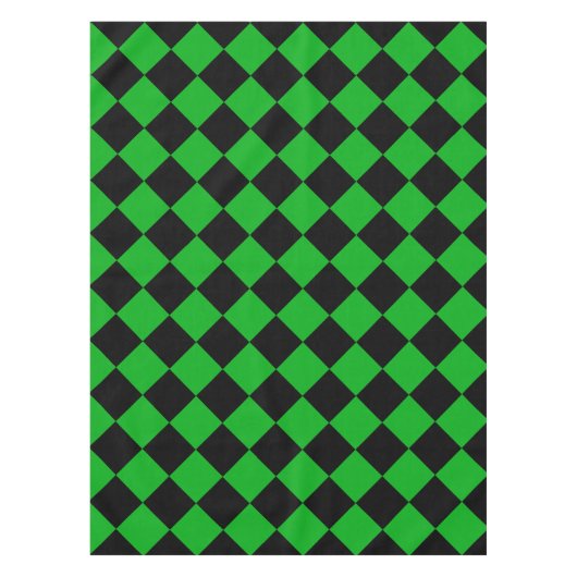 Schwarz-grüner Karo-Muster Tischdecke (Vorderseite)