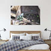 Schwarz-grüner Laubfrosch Leinwanddruck (Insitu (Schlafzimmer))