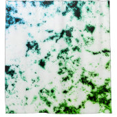 Schwarz-grüner Marmor Paint Splash Duschvorhang (Vorderseite)