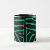 Schwarz-grüner Zebradruck Tasse (Zentrum)