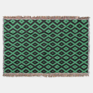 Schwarz-grünes Diamantmuster Decke