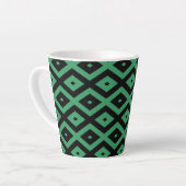 Schwarz-grünes Diamantmuster Milchtasse (Linke Ecke)